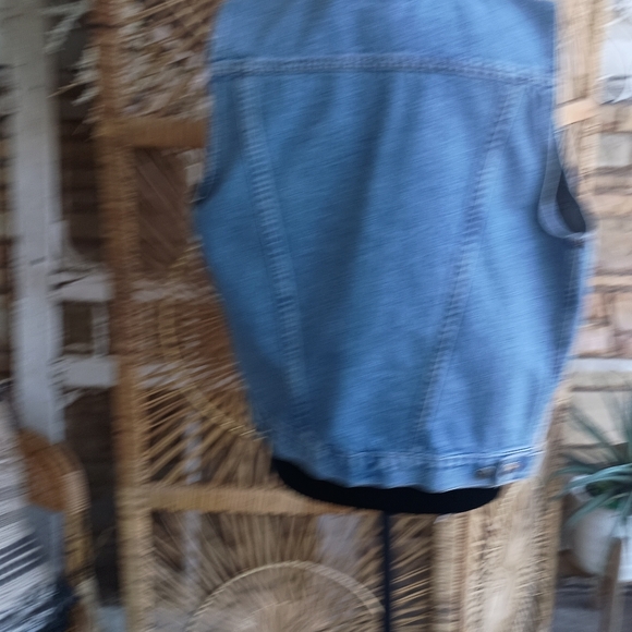 Vintage Nuovo Country Seat Transwear 100% Cotton Seat Blue Denim Vest_Med - Picture 6 of 6